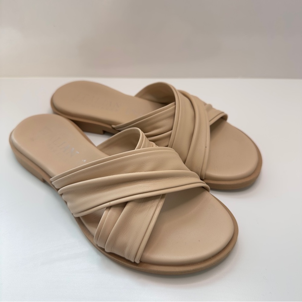 Italian Shoemakers Leather Slide Sandals – Made in Italy